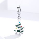 S925 Sterling Silber Anhänger platiniert Weihnachtsbaum Perlen DIY Armband Halskette Zubehör – Bild 2