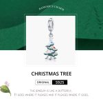 S925 Sterling Silber Anhänger platiniert Weihnachtsbaum Perlen DIY Armband Halskette Zubehör – Bild 5