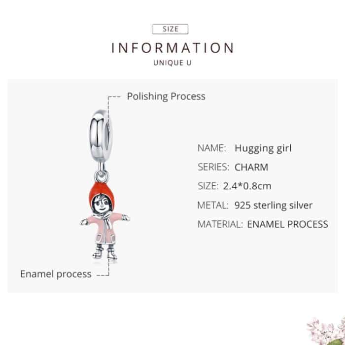 S925 Sterling Silber Anhänger Sunshine Girl Perlen DIY Armband Halskette Zubehör – Bild 6