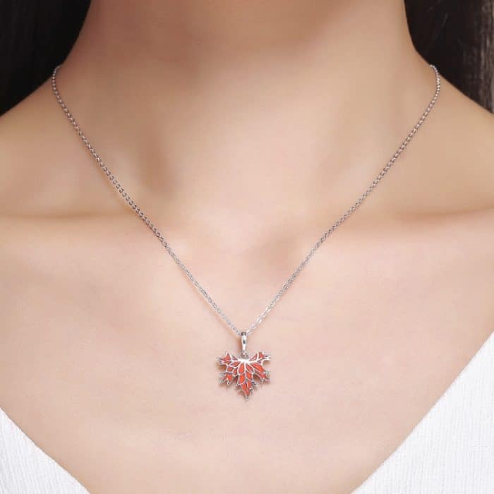 S925 Sterling Silber Spätherbst Ahornblatt Zubehör Perlen Armband Zubehör – Bild 5