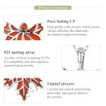 S925 Sterling Silber Spätherbst Ahornblatt Zubehör Perlen Armband Zubehör – Bild 7