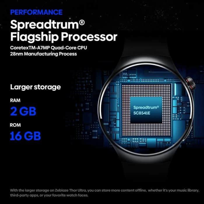 Zeblaze Thor Ultra 1,43 Zoll AMOLED-Bildschirm Android Smart Watch, Silicone Strap – Bild 4