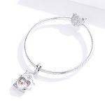 S925 Sterling Silber Anhänger platiniert Santa Beads DIY Armband Halskette Zubehör – Bild 4