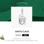 S925 Sterling Silber Anhänger platiniert Santa Beads DIY Armband Halskette Zubehör – Bild 5