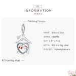 S925 Sterling Silber Anhänger platiniert Santa Beads DIY Armband Halskette Zubehör – Bild 6