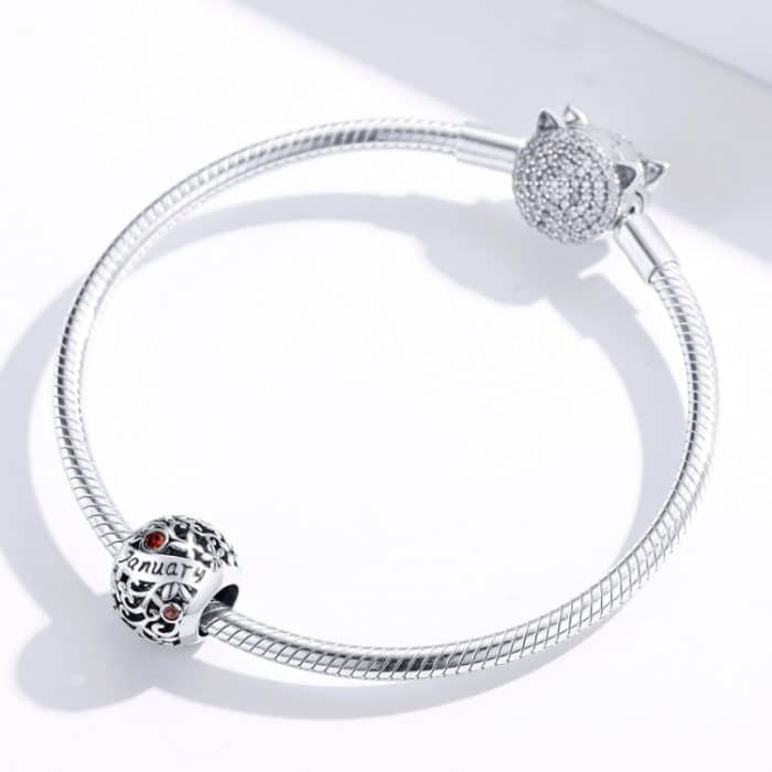 S925 Sterling Silber 12 Geburtsstein DIY Armband Halskette Zubehör – Bild 4