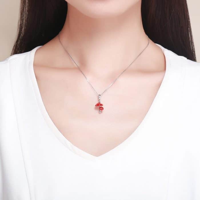 S925 Silber Kleiner Pilz DIY Armband Zubehör – Bild 7