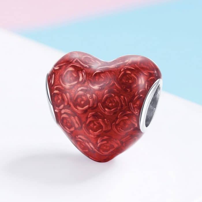 S925 Pure Silver Red Love DIY Armband Halskette Perlen – Bild 5