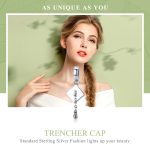 S925 Sterling Silber Bachelor Cap Anhänger DIY Armband Halskette Zubehör – Bild 3