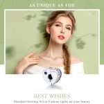 S925 Sterling Silber Herzförmige Positionierungsschnalle Perlen DIY Armband Halskette Zubehör – Bild 3