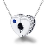 S925 Sterling Silber Herzförmige Positionierungsschnalle Perlen DIY Armband Halskette Zubehör – Bild 5