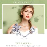 S925 Sterling Silber Schöne Blumen DIY Armband Zubehör – Bild 3