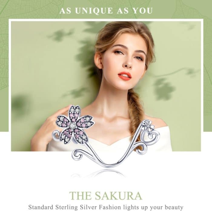 S925 Sterling Silber Schöne Blumen DIY Armband Zubehör – Bild 3