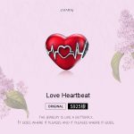 S925 Sterling Silber Anhänger Liebe Herzschlag Rot Liebe Herz Linie Illustration Perlen DIY Armband Halskette Zubehör – Bild 5