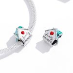 S925 Sterling Silber Kleine Haus Perlen DIY Armband Halskette Zubehör – Bild 6