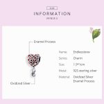 S925 Sterling Silber Rot Herz Perlen DIY Armband Halskette Zubehör – Bild 5