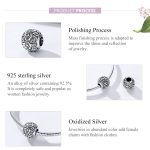 S925 Sterling Silber Retro Blume Textur Perlen DIY Armband Halskette Zubehör – Bild 5