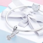 S925 Pure Silver Violine mit Zirkon DIY Anhänger Zubehör – Bild 6