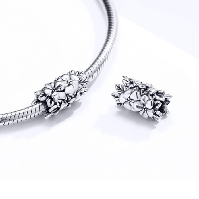 S925 Sterling Silber Blumen Perlen DIY Armband Halskette Zubehör – Bild 6