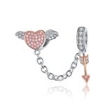 S925 Sterling Silber Pierce The Heart Sicherheitskette DIY Armband Zubehör