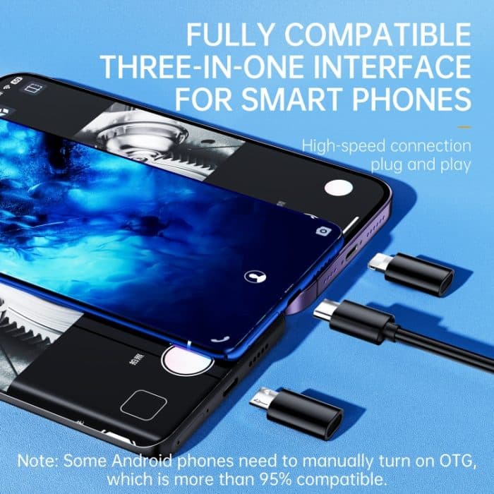 AN112 8 mm Doppellinsen HD-Industrie-Endoskop, unterstützt Mobiltelefon-Direktverbindung, 1m Soft Tube, 2m Soft Tube, 3.5m Soft Tube, 5m Soft Tube, 10m Soft Tube – Bild 3