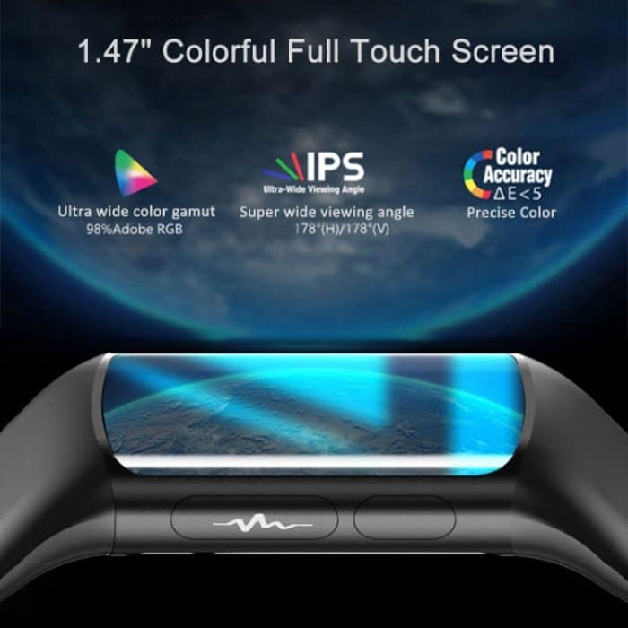 H8 1,47-Zoll-Farbbildschirm-Smart-Armband, unterstützt Bluetooth-Anrufe/Blutsauerstoffüberwachung – Bild 3
