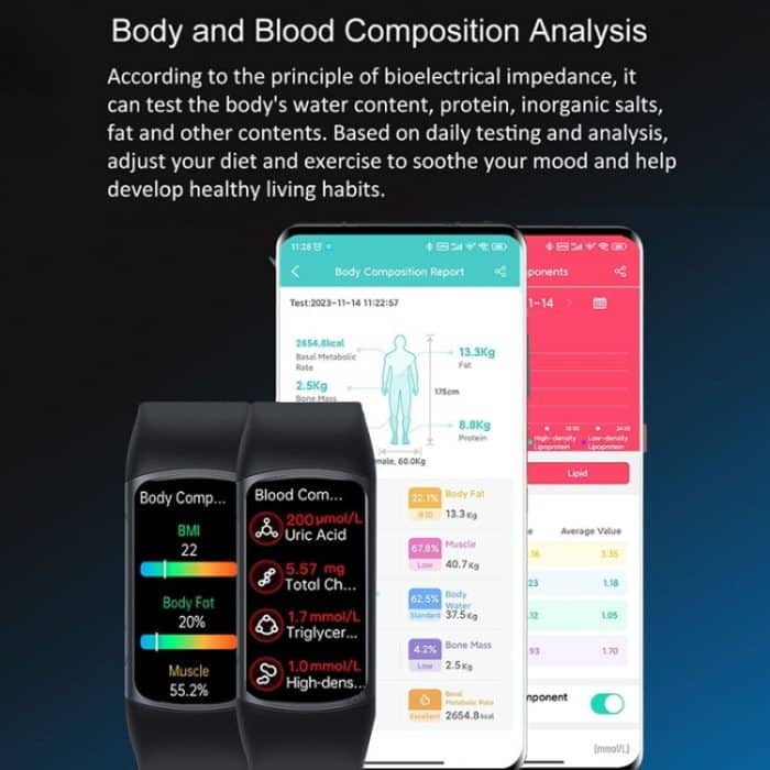 H8 1,47-Zoll-Farbbildschirm-Smart-Armband, unterstützt Bluetooth-Anrufe/Blutsauerstoffüberwachung – Bild 7