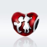 S925 Sterling Silber Rot Herz Junge Mädchen Perlen DIY Armband Halskette Zubehör – Bild 2
