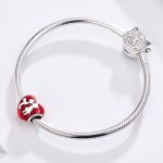 S925 Sterling Silber Rot Herz Junge Mädchen Perlen DIY Armband Halskette Zubehör – Bild 7