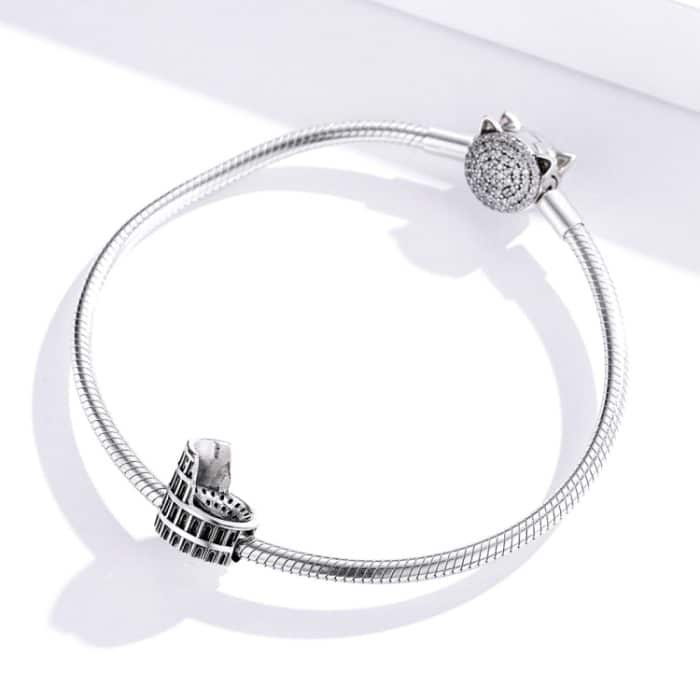 S925 Sterling Silber Kolosseum Perlen DIY Armband Halskette Zubehör – Bild 6
