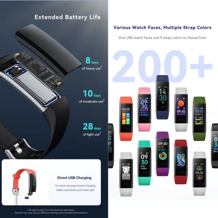 S5-4 Smart Armband IP68 Wasserdichte Herzfrequenz Sport Fitness Tracker Smart Watch – Bild 4