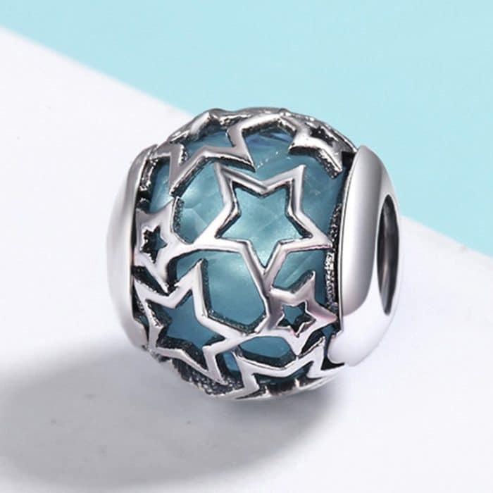 S925 Sterling Silber Bright Starry Sky Perlen DIY Armband Halskette Zubehör – Bild 2