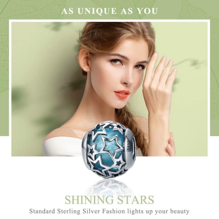 S925 Sterling Silber Bright Starry Sky Perlen DIY Armband Halskette Zubehör – Bild 3