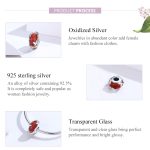 S925 Sterling Silber Anhänger rot glasierte Perle Schmetterlingsperlen DIY Armband Halskette Zubehör – Bild 7
