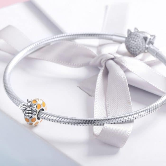 S925 Sterling Silber Bienenperlen DIY Armband Halskette Zubehör – Bild 7