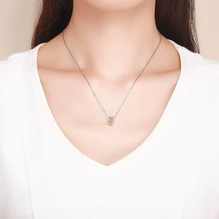 S925 Sterling Silber Bienenperlen DIY Armband Halskette Zubehör – Bild 8