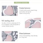 S925 Pure Silver Pink Herzförmige Diamantperlen – Bild 4