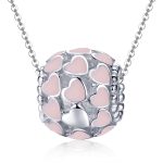 S925 Pure Silver Pink Herzförmige Diamantperlen – Bild 5