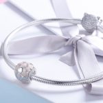 S925 Pure Silver Pink Herzförmige Diamantperlen – Bild 7