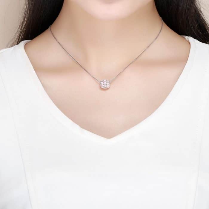 S925 Pure Silver Pink Herzförmige Diamantperlen – Bild 8