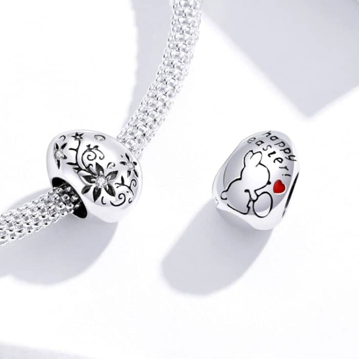 Osterei Retro Muster Sterling Silber S925 Perlen DIY Armband Zubehör – Bild 4