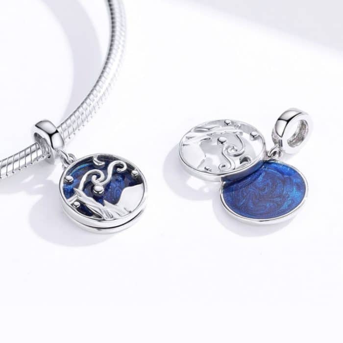 S925 Sterling Silber Sternenhimmel Anhänger DIY Armband Halskette Zubehör – Bild 6