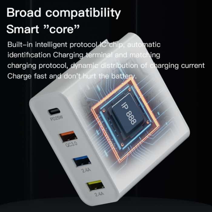 Ma-Ant 60 W USB-C/Typ-C+3 USB-Schnellladegerät mit mehreren Anschlüssen – Bild 4