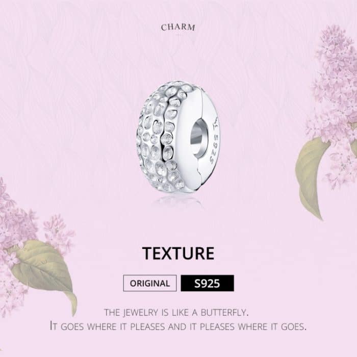 S925 Sterling Silber Anhänger Einfache Textur Positionierung Schnalle Perlen DIY Armband Halskette Zubehör – Bild 5