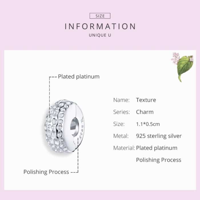 S925 Sterling Silber Anhänger Einfache Textur Positionierung Schnalle Perlen DIY Armband Halskette Zubehör – Bild 6