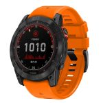 26 mm einfarbiges Silikon-Schnellverschluss-Uhrenarmband mit Stahlschnalle, For Garmin Fenix 7X