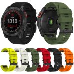 26 mm einfarbiges Silikon-Schnellverschluss-Uhrenarmband mit Stahlschnalle, For Garmin Fenix 7X – Bild 2