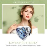 S925 Sterling Silber Schmetterling Blumenperlen DIY Armband Halskette Zubehör – Bild 3