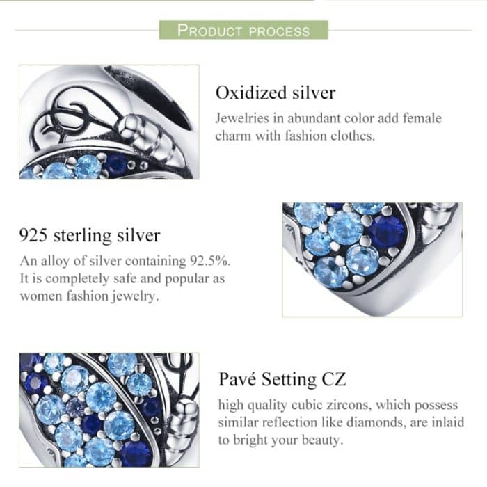 S925 Sterling Silber Schmetterling Blumenperlen DIY Armband Halskette Zubehör – Bild 4