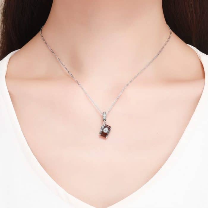 S925 Sterling Silber Retro Kamera Anhänger DIY Armband Halskette Zubehör – Bild 7